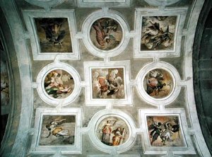 Vue de la voûte, du plafond de la chapelle Grimani - Battista Franco