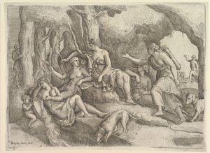 Diane se reposant avec des nymphes