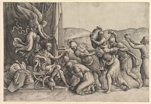 Scipion accordant la clémence aux prisonniers - Battista Franco Veneziano