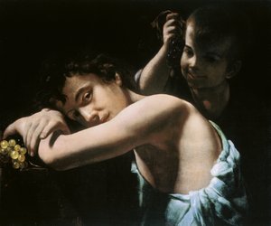 Deux jeunes avec des raisins - Battistello Caracciolo