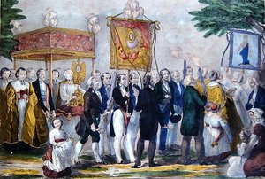 Procession de la Confrérie du Très Saint Sacrement, début du XIXe siècle - Bautz Bautz