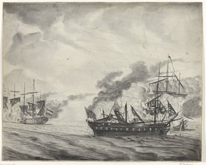 Bataille navale à Cadix, 1781 - Beekman