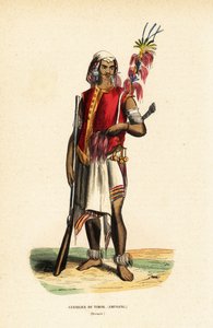 Guerrier Atoni de Kupang, Timor occidental, Indonésie - Belgian School