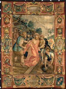 Le Christ est dépouillé de ses vêtements. Tapisserie réalisée dans les manufactures de Bruxelles. 16ème siècle Gênes, Musei di Strada Nuova - Belgian School