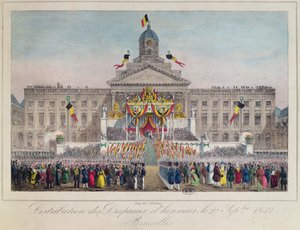 Distribution de drapeaux d
