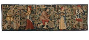 Fragment de tapisserie représentant des vendangeurs