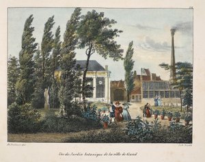 Vue du Jardin botanique de la ville de Gand, vers 1895 - Belgian School