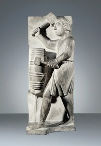 Août, statue du Cycle des Mois, Baptistère de Parme