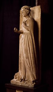 Printemps, sculpture du Cycle des Saisons, par Bénédict Antelami (1178-1233), Baptistère de Parme, Émilie-Romagne, Italie - Benedetto Antelami