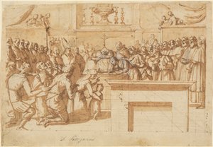 La Vénération du corps miraculeusement préservé de Saint Atto - Benedetto Veli