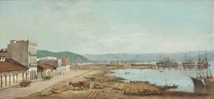 Benedito Calixto - Port du Consulat à Santos, SP, 1887 - Benedito Calixto