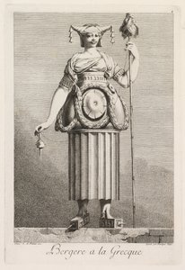 Mascarade à la Grecque : Bergère à la Grecque, Planche 4, 1771