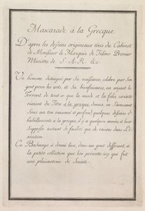 Mascarade à la Grecque : Page de titre Planche 1