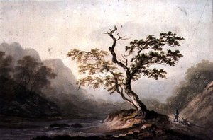 Paysage avec rivière et montagnes - Benjamin Barker