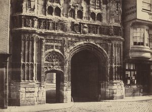 Portail de Christchurch, Canterbury, 1854, imprimé en 1857 (photo)