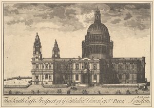 La perspective sud-est de la cathédrale Saint-Paul, Londres, 1720-30