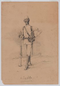 Un soldat du 10e bataillon soudanais, vers 1889 - Benjamin Donisthorpe Alsop Donne