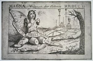 Magna Britannia : ses colonies réduites (lithographie)