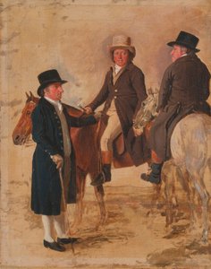 John Hilton, Juge de la Course à Newmarket; John Fuller, Greffier de la Course; et John Stevens, Entraîneur