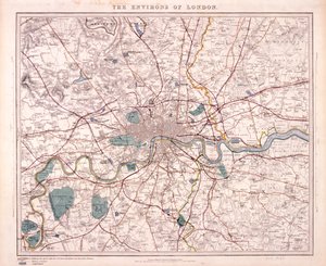 Carte de Londres, c1860 - Benjamin Rees Davies