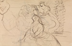Étude de figures de femmes en diverses poses assises et debout - Benjamin Robert Haydon
