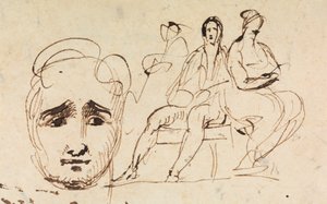 Croquis de portrait et figures assises - Benjamin Robert Haydon