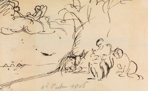 Étude de figures assises sous un arbre - Benjamin Robert Haydon