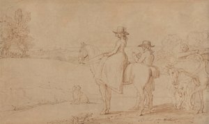 Un artiste dessinant dans le parc de Windsor - Benjamin West