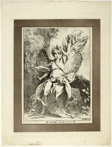Ange de la Résurrection, du premier numéro de Specimens of Polyautography - Benjamin West