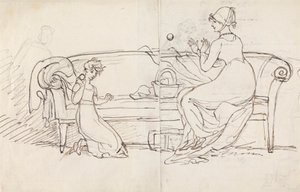 Mme West et sa fille jouant à attraper - Benjamin West