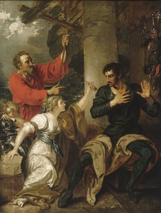 La damoiselle et Orlando - Benjamin West