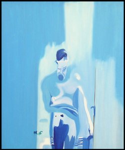 Homme idéal en contrejour surexposé, 2000 (oil on canvas) - Benoit Erwann Boucherot