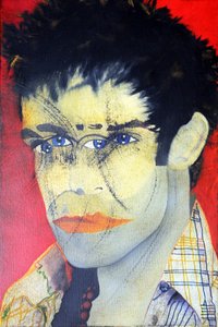 Morgan et moi 1, 2015 (huile sur toile imprimée) - Benoit Erwann Boucherot