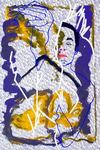 Passager 17, 2020 (acrylique sur papier japonais sérigraphié)