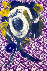 Passager 23, 2020 (acrylique sur papier japonais sérigraphié) - Benoit Erwann Boucherot