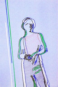 Passager 2, 2020 (acrylique sur papier japonais sérigraphié)