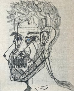 Surautoportrait main levée, 2017 (oil on canvas) - Benoit Erwann Boucherot