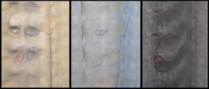 Triple autoportrait, 2000 (huile sur 3 toiles juxtaposées) - Benoit Erwann Boucherot