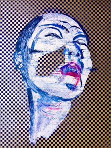 surportrait, 2022 (acrylique sur papier) - Benoit Erwann Boucherot