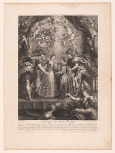 Échange des deux reines (La Galerie du Palais du Luxembourg) - Benoît Audran