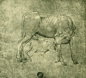 Vache et veau, milieu-fin du XVe siècle, 1943