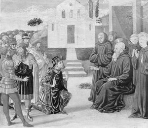 Totila devant Saint Benoît