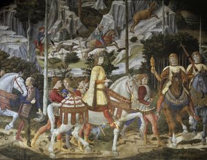 La cavalcade des Mages (détail) - Benozzo di Lese di Sandro Gozzoli