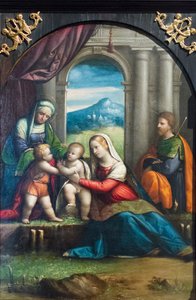 Sainte famille avec Saint Jean et Sainte Élisabeth