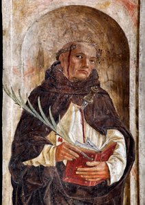 Représentation de Saint Pierre de Vérone Fresque de Bernardino Butinone 1482-1486 Basilique de Santa Maria delle Grazie Milan Italie