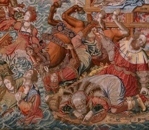 Série Les Honneurs. Fortune, Le chemin des Honneurs. Cinquième tapisserie de la série. Modèle Cercle de Bernard van Orley et Jan Gossaert de Mabuse. Manufacture Pieter van Aelst, Bruxelles