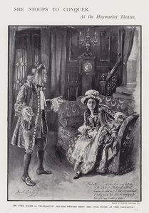 Une représentation de la comédie de Oliver Goldsmith She Stoops to Conquer au Haymarket Theatre, Londres - Bernard (after) Partridge