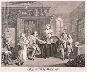 Mariage à la mode, 1745, planche III