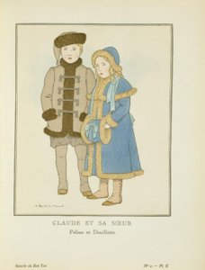 Claude et sa sœur - Pelisse et Douilette - Bernard Boutet de Monvel