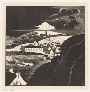 Port à marée basse - Bernard Essers (signed by artist)